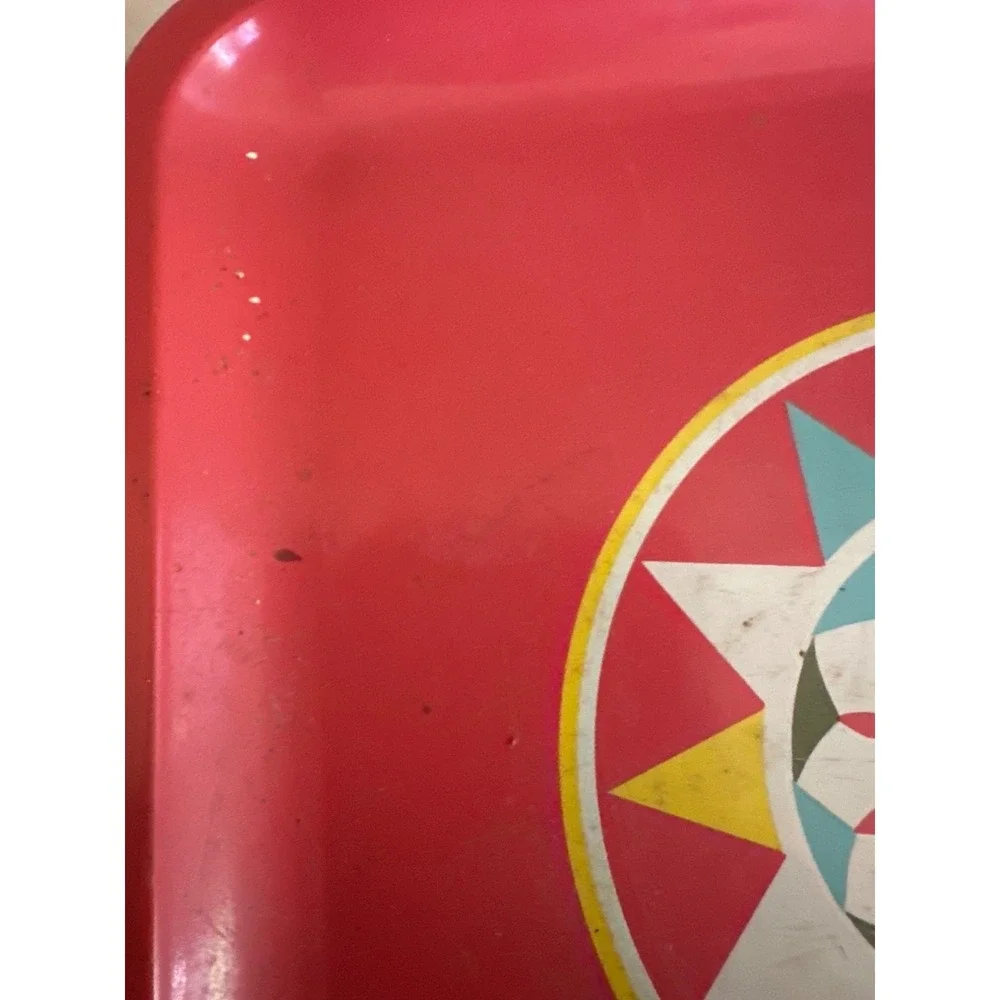 Vintage Geometric Design Small Vintage Collectible Tray Merck Sharp & Dohme